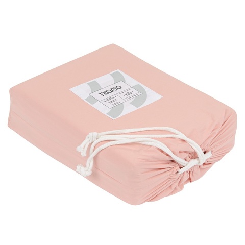 Комплект постельного белья двуспальный цвета пыльной розы из органического стираного хлопка из коллекции Essential Tkano TK20-BLI0004
