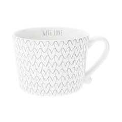 Кружка White Нeart Pattern Grey Bastion Collections RJ/CUP 015 GR