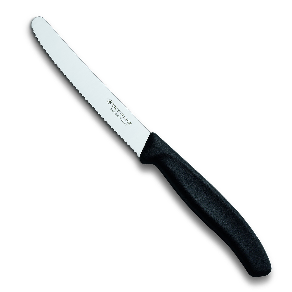 

Нож Victorinox для томатов и сосисок 11 см волнистое, черный* 6.7833