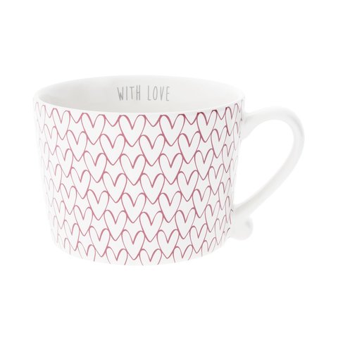 Кружка White Нeart Pattern Red Bastion Collections RJ/CUP 015 RED