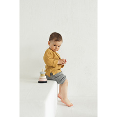 Рубашка из хлопкового муслина горчичного цвета из коллекции Essential 3-4Y Tkano TK20-KIDS-SHI0004