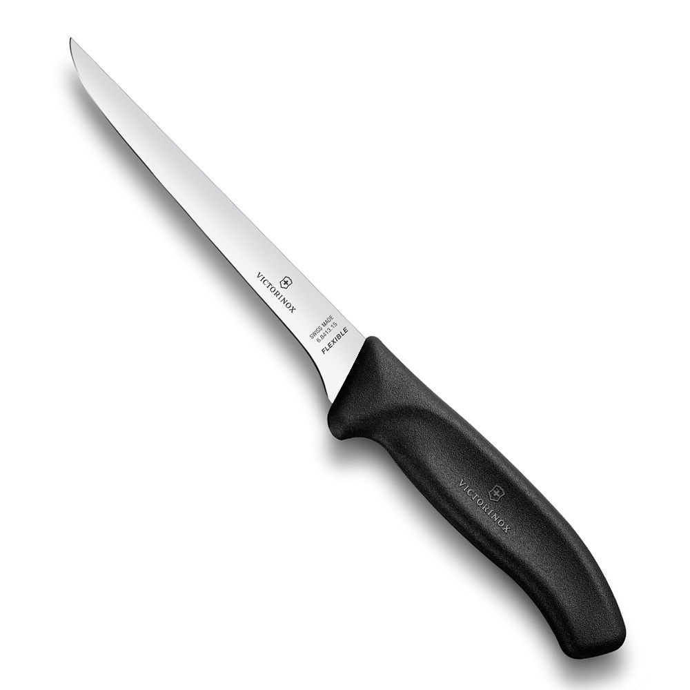 

Нож Victorinox обвалочный, гибкое лезвие 15 см, черный 6.8413.15