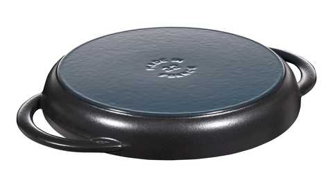 Сковорода-гриль Staub круглая, 26 см, с двумя ручками, черная 1203023