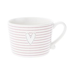 Кружка White Little Нearts Red Нeart Grey Bastion Collections RJ/CUP 016 RED