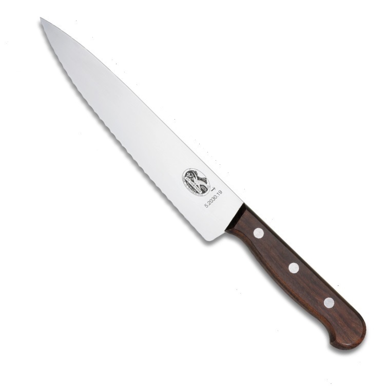 

Нож Victorinox разделочный 19 см волнистое, дерево 5.2030.19