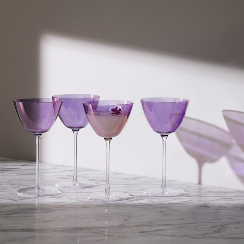 Набор бокалов для мартини Aurora, 195 мл, фиолетовый, 4 шт. LSA International G1619-07-887