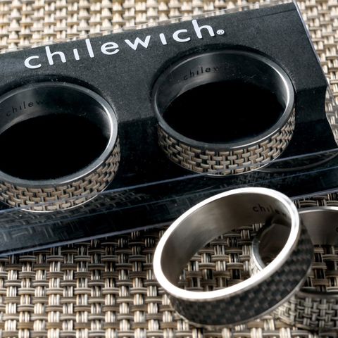 Кольцо для салфеток Linen (100324-014) CHILEWICH Stainless steel арт. 0802-MNBK-LINE