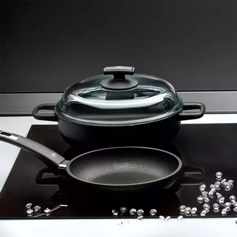 Сковорода для индукционных плит с антипригарным покрытием 24 см OLYMPIA арт.200.24IND
