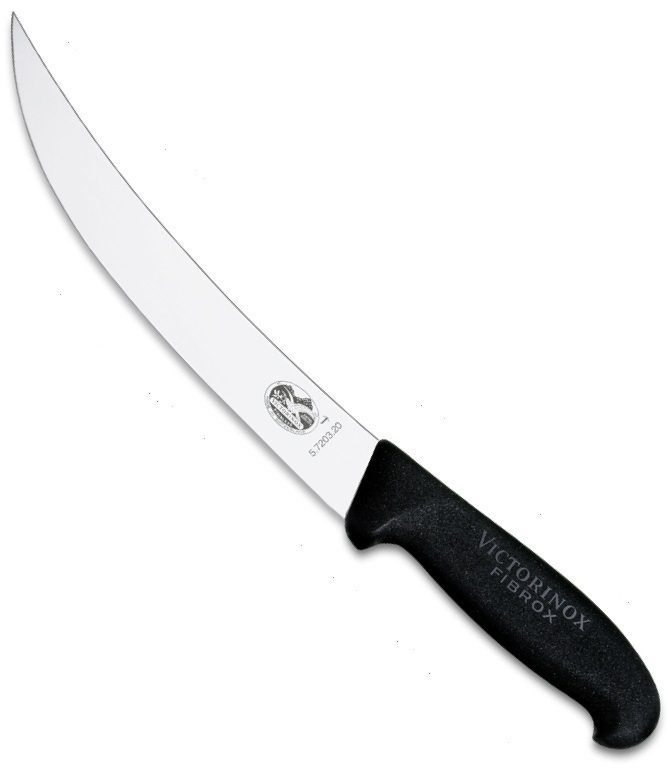 

Нож Victorinox для разделки мяса 20 см изогнутое, черный 5.7203.20