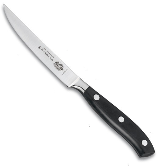 

Нож Victorinox для стейка кованый 12 см, черный (подарочная упаковка) 7.7203.12G