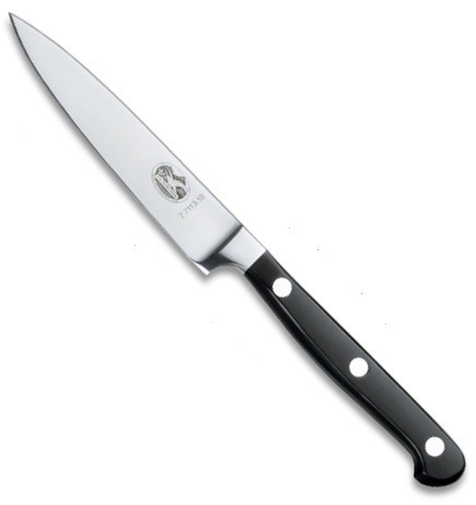 

Нож Victorinox овощной, кованый 10 см узкое, черный 7.7113.10