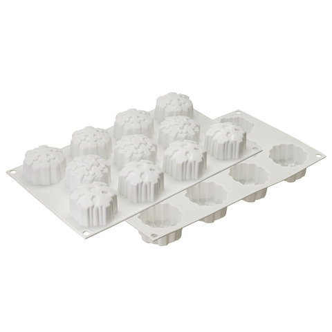 Форма для приготовления пирожных и конфет Snowflakes 30,5 х 18 см Silikomart 26.115.87.0065