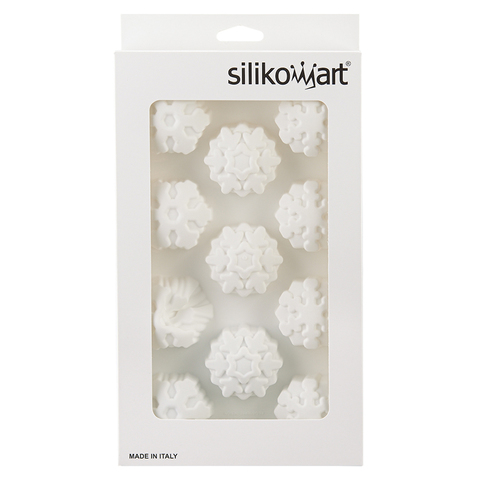 Форма для приготовления пирожных и конфет Snowflakes 30,5 х 18 см Silikomart 26.115.87.0065