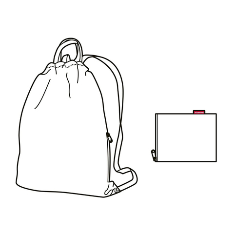 Рюкзак складной Mini maxi sacpack glencheck red Reisenthel AU3068
