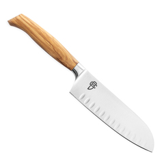 Нож кухонный Сантоку 16 см BERGER CUTLERY Ergo Line Olive арт. BC100916