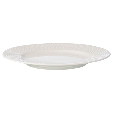 Набор из двух тарелок белых с фактурным рисунком Tkano Essential, 22см