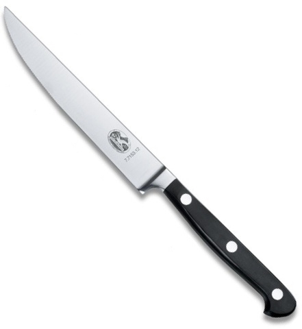 

Нож Victorinox для стейка кованый 12 см, черный 7.7153.12