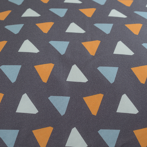 Комплект постельного белья полутораспальный из сатина мятного цвета с принтом Triangles из коллекции Tkano TK20-DC0004