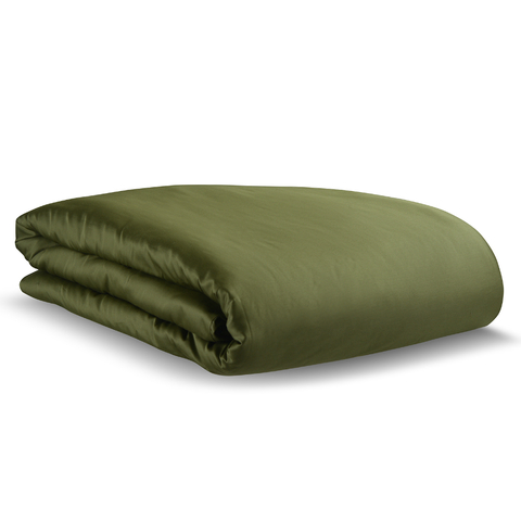 Комплект постельного белья полутораспальный из сатина оливкового цвета из коллекции Wild Tkano TK20-DC0019