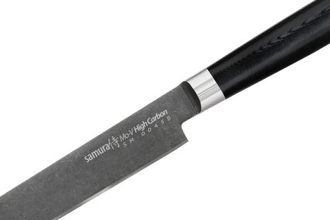 Нож кухонный для нарезки 230мм Samura Mo-V Stonewash SM-0045B/K
