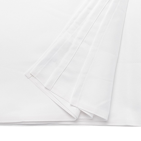 Скатерть белого цвета с фактурным жаккардовым рисунком из хлопка из коллекции Essential, 180х180 см Tkano TK21-TC0005