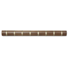 Вешалка настенная горизонтальная Flip 8 крючков коричневая Umbra 318858-1227