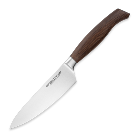 Нож кухонный Шеф 16 см BERGER CUTLERY Ergo Line Smoked Oak арт. BC110516