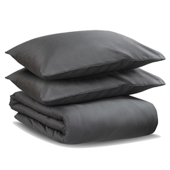 Комплект постельного белья полутораспальный из сатина темно-серого цвета из коллекции Wild Tkano TK20-DC0009