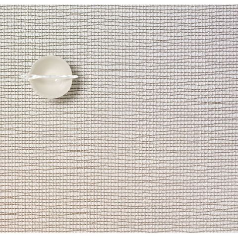 Салфетка подстановочная, жаккардовое плетение, винил, (36х48) Silver (100124-011) CHILEWICH Lattice арт. 0117-LATT-SILV