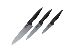 Набор ножей для кухни Samura MOJO / комплект из 3 кухонных ножей (овощной, универсальный, Шеф) SMJ-0220B