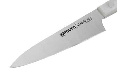 Кухонный нож универсальный для чистки и нарезки овощей, фруктов, колбасы и мяса Samura HARAKIRI 120мм SHR-0021AW