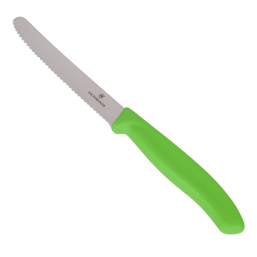 

Нож Victorinox для томатов и сосисок 11 см волнистое, зеленый* 6.7836.L114