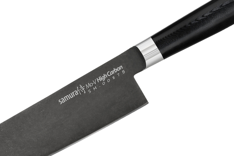Нож кухонный Шеф 240мм Samura Mo-V Stonewash SM-0087B/K
