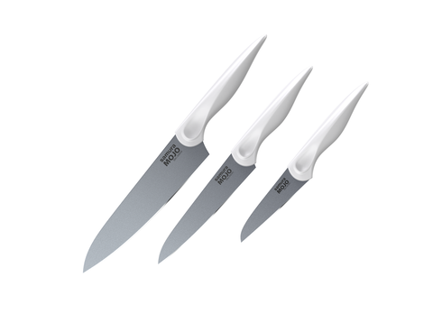 Набор ножей для кухни Samura MOJO / комплект из 3 кухонных ножей (овощной, универсальный, Шеф) SMJ-0220W
