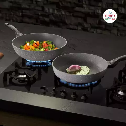 Сковорода для индукционных плит с антипригарным покрытием 24 см OLYMPIA арт.350.24PL