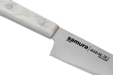 Кухонный нож универсальный с серрейторным лезвием Samura HARAKIRI 150мм SHR-0024AW