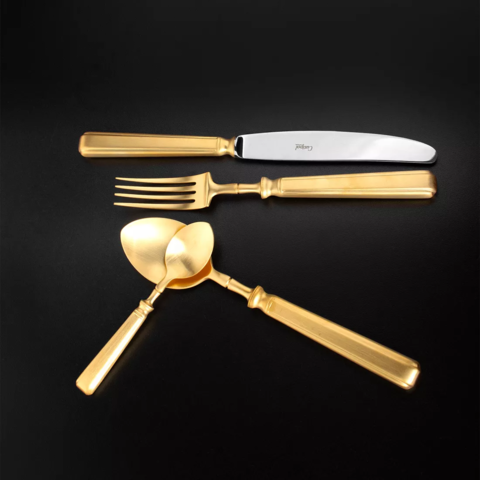 Набор столовых приборов (24 предмета / 6 персон) Cutipol PICCADILLY matte gold арт. P1.006 GB
