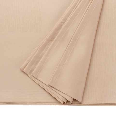 Скатерть жаккардовая бежевого цвета из хлопка с вышивкой из коллекции Essential, 180х180 см Tkano TK21-TC0013