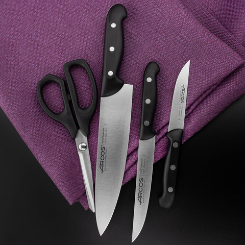 Набор ARCOS из 3 кухонных ножей и ножниц, Maitre арт. 152600
