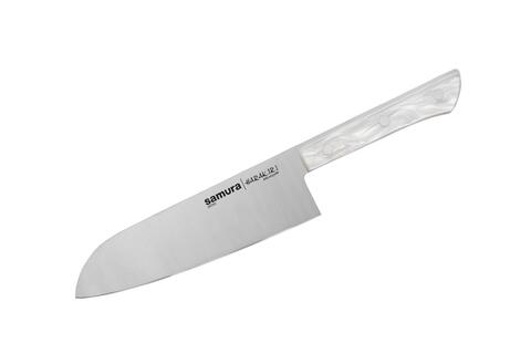 Нож Сантоку для нарезки мяса, рыбы, овощей и фруктов / японский кухонный нож / поварской Шеф нож для кухни Samura HARAKIRI 175мм SHR-0095AW