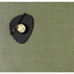 Салфетка подстановочная, жаккардовое плетение, винил, (36х48) Grass green (100110-015) CHILEWICH Basketweave арт. 0025-BASK-GRAS