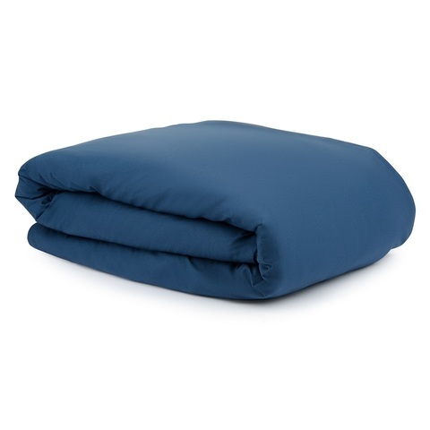 Комплект постельного белья полутораспальный темно-синего цвета из органического стираного хлопка из коллекции Essential Tkano TK20-BLI0007