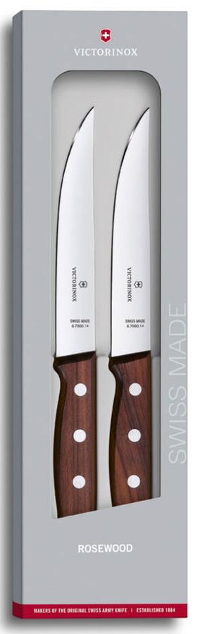 

Набор ножей Victorinox Wood, стальной лезв.140мм дерево, подар.коробка 5.1120.2G