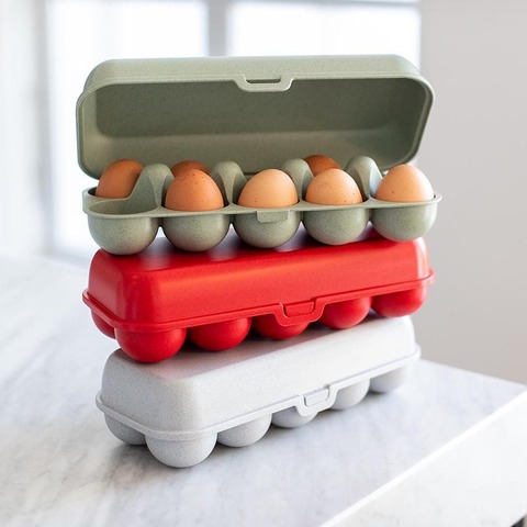 Контейнер для яиц Eggs To Go, Organic, красный Koziol 3179676