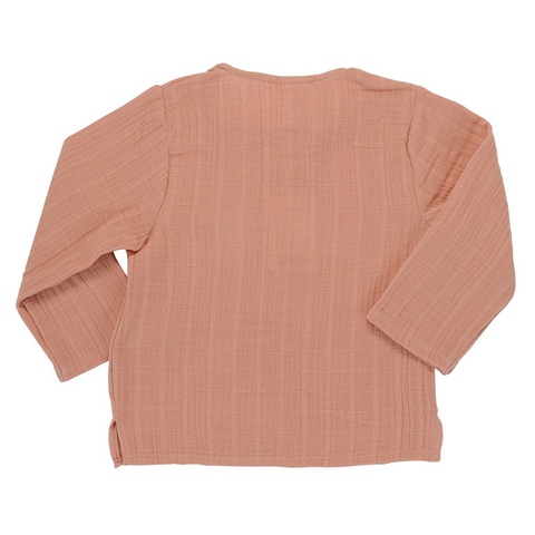 Рубашка из хлопкового муслина цвета пыльной розы из коллекции Essential 3-4Y Tkano TK20-KIDS-SHI0014