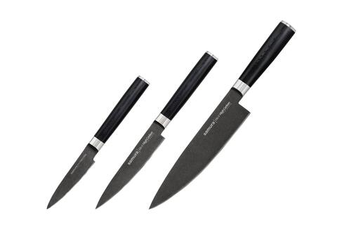 Набор из 3 кухонных ножей Samura Mo-V Stonewash SM-0230B