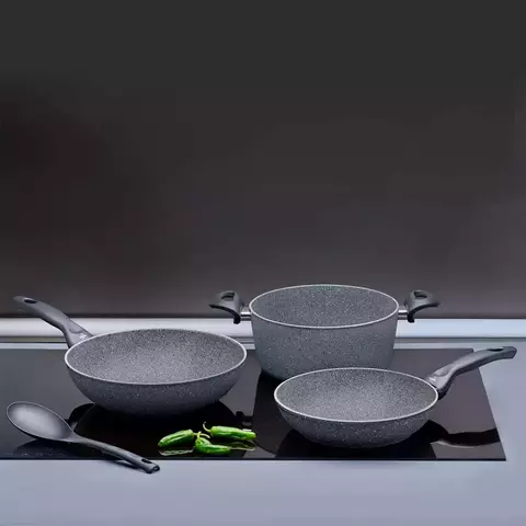 Сковорода для индукционных плит с антипригарным покрытием 30 см OLYMPIA арт.350.30PL