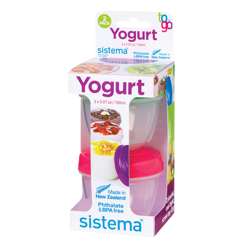 Контейнер для йогурта (2шт) 150 мл Sistema TO-GO 21466