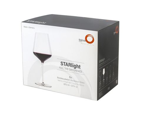 Набор из 6 бокалов для вина Bordeaux 675мл Stolzle STARLight