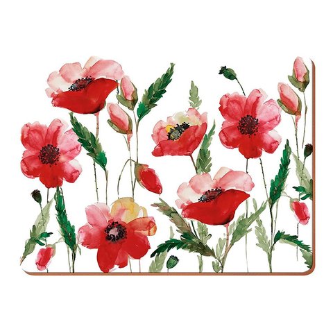 Набор из 6 подставок Watercolour Poppy 23х30 Kitchen Craft 5176716